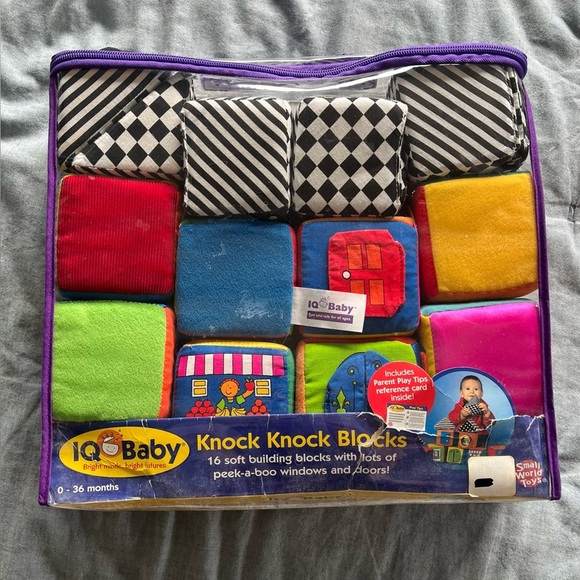 IQ Baby Knock Knock Blocks Toy Building Soft - Picture 1 of 5